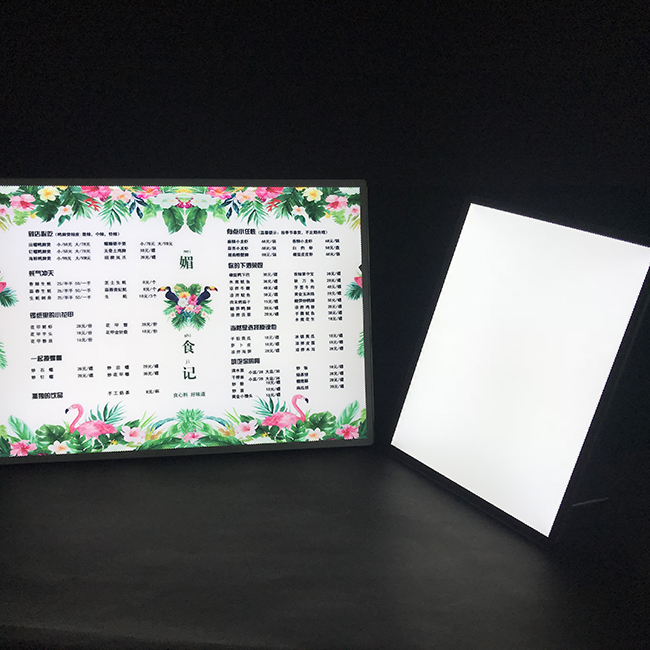 室内钢化玻璃面板广告A1 LED灯箱